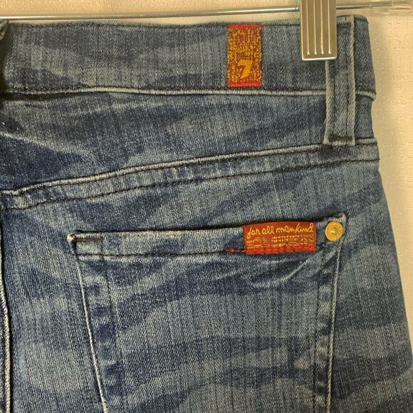 7 for all mankind womens size 26 zebra print skinny jeans - Picture 5 of 8